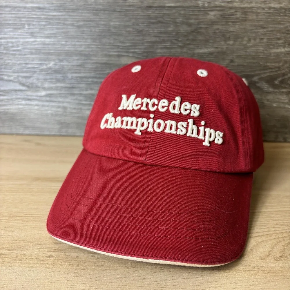 Callaway Hat Cap Strap Back Womens Red Mercedes Championships Embroidered Golf